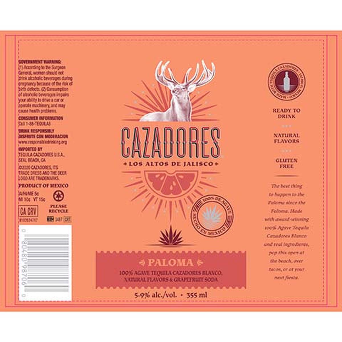 Cazadores Paloma - 355ML BTL