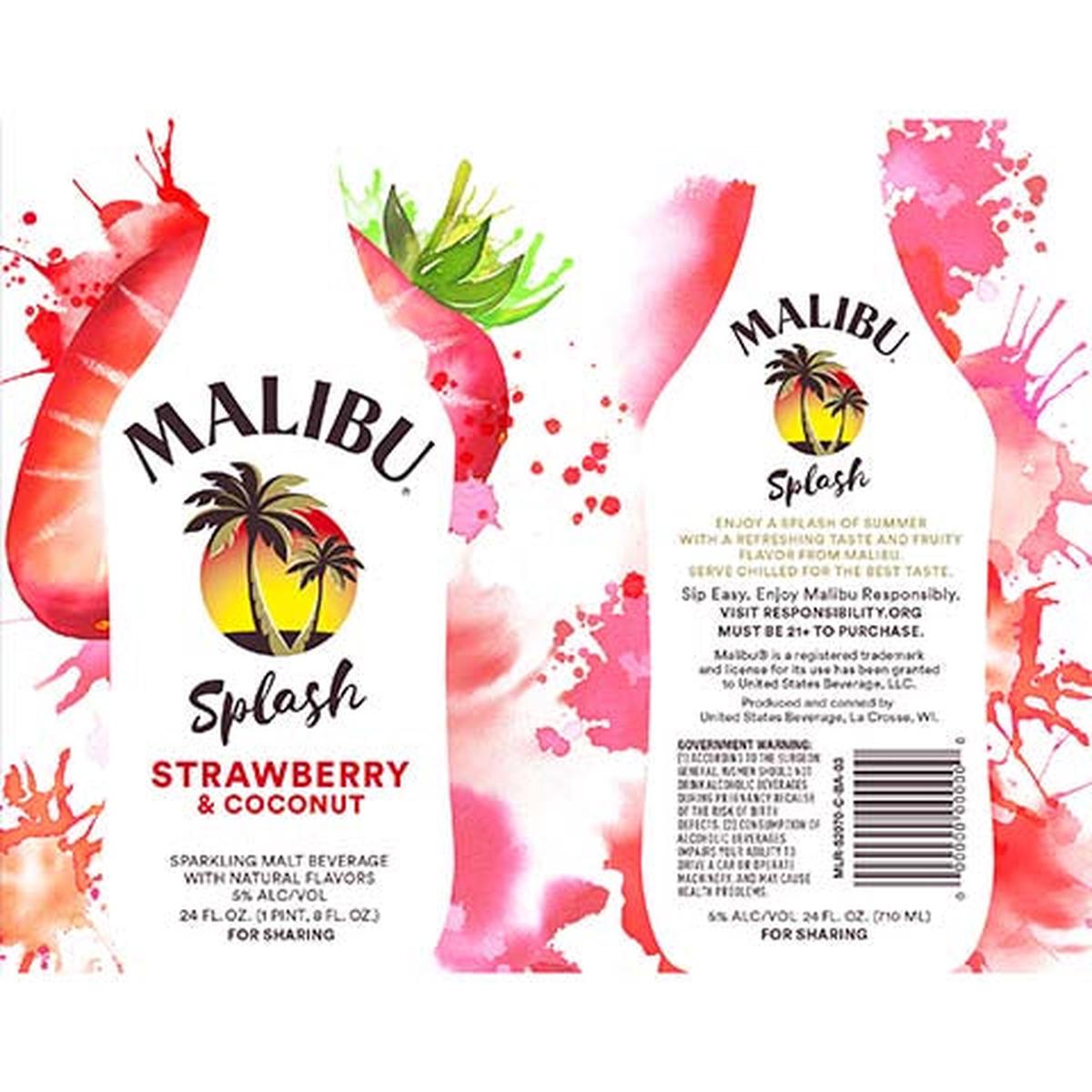 Malibu Splash Strawberry & Coconut - 24OZ SINGLE CAN