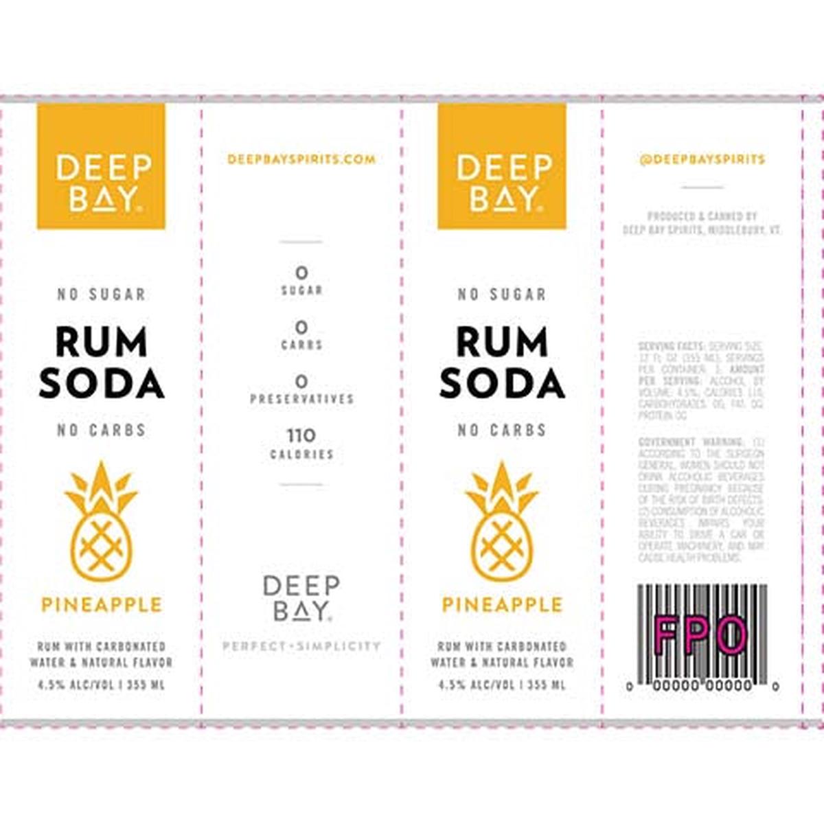 Deep Bay Pineapple Rum Soda - 12OZ SINGLE CAN