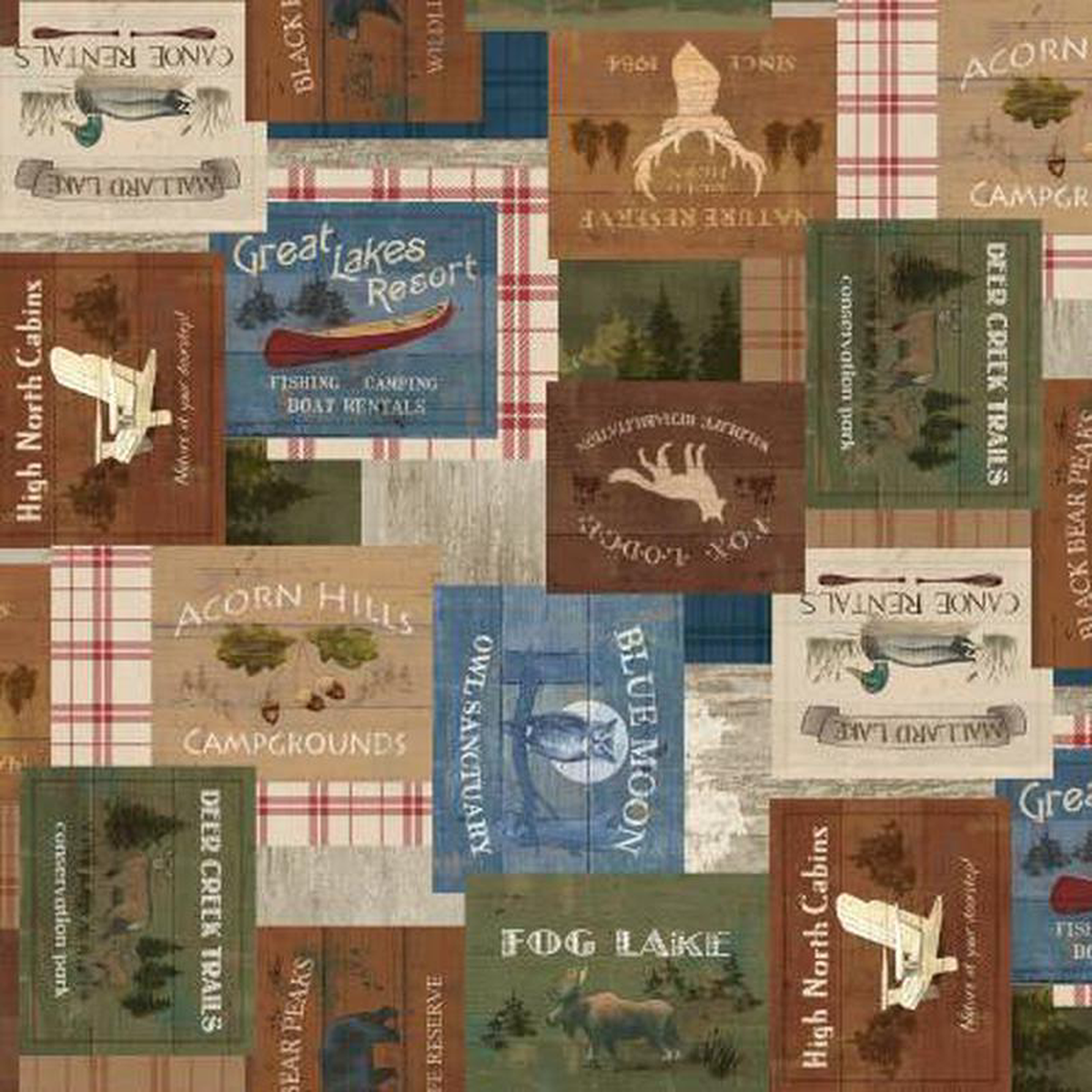 Lake 038 Lodge Signs Multi Color Y4679-55