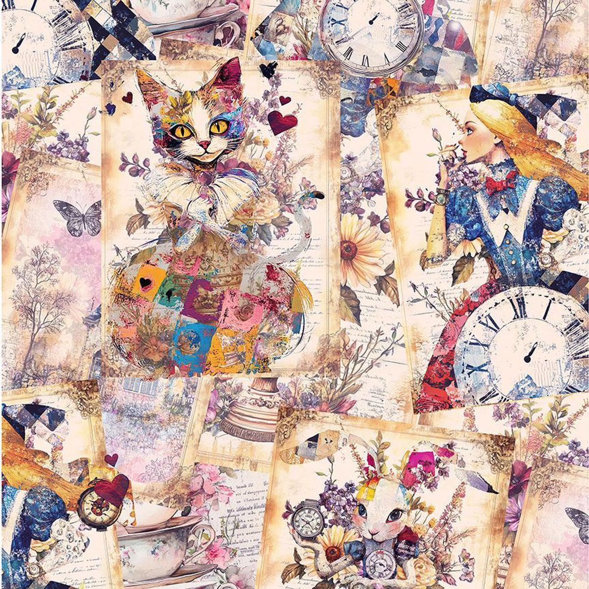 Multi Alice’s Dream Collage Fitness Fanatic 44″/45″ Fabric Per Yard