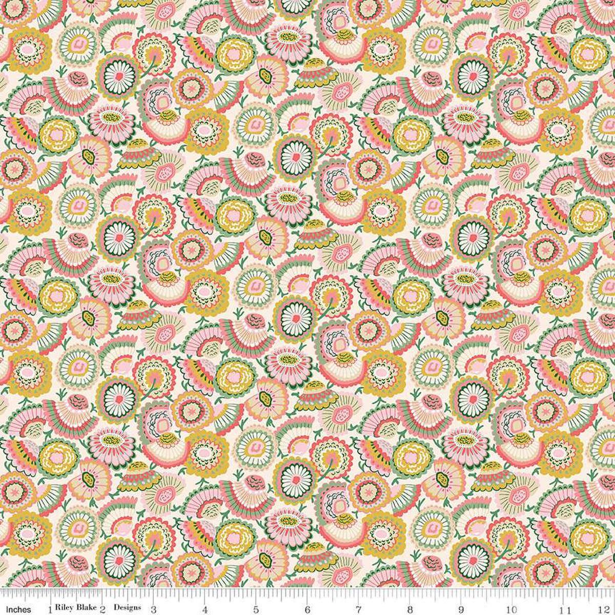 SALE Flower Shop 01667416C Lasen- Bloom C – Riley Blake Designs – Floral Flowers – Liberty Fabrics – Quilting Cotton Fabric