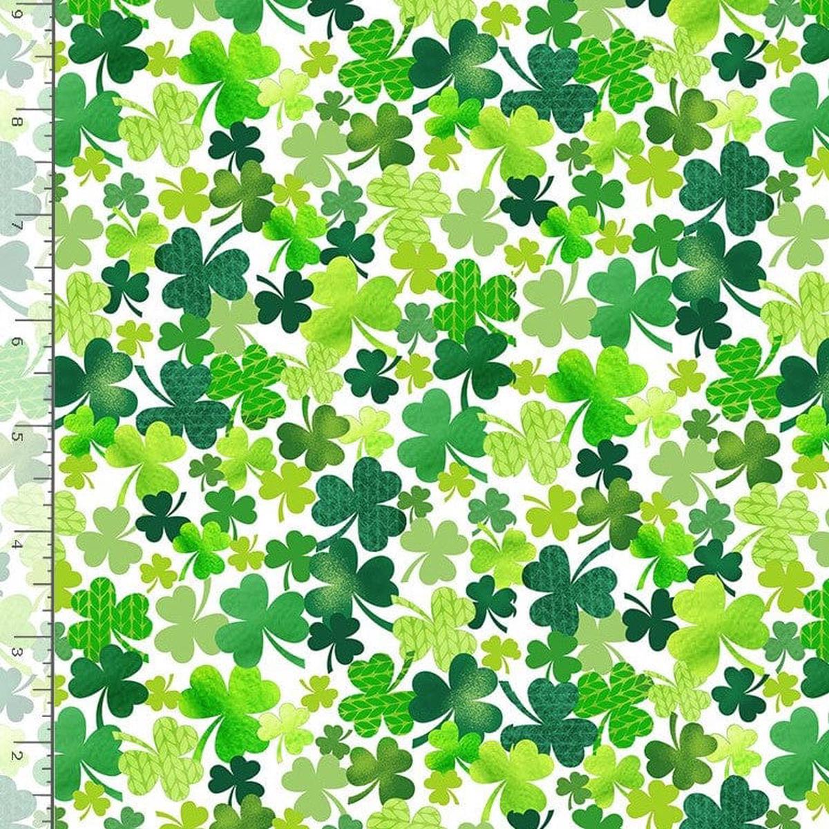 Timeless Treasures Fabric Clovers White – Default Title