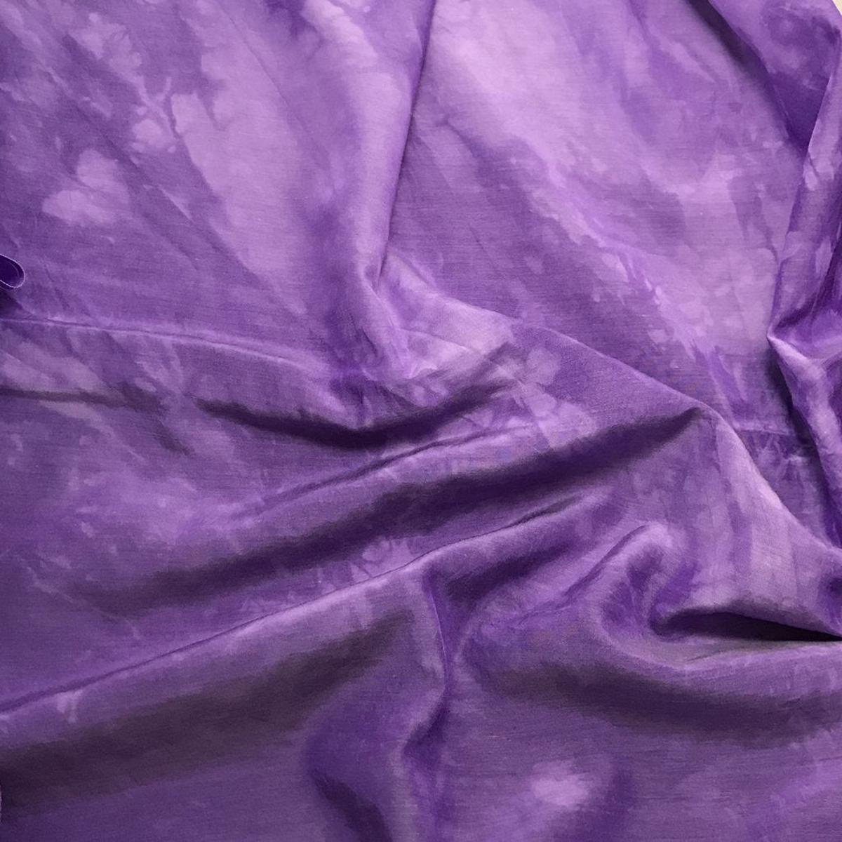 Violet Purple – Hand Dyed Silk/ Cotton Habotai – By the Yard (54 Inches wide)